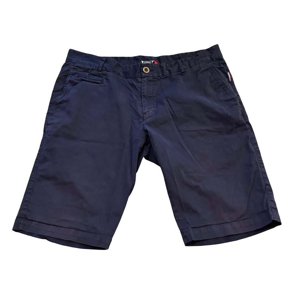 Rossignol Mens Chino Shorts Night Navy Blue Size Large Cotton Twill Casual